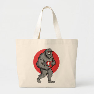 Bigfoot Herz Valentinstag Jumbo Stoffbeutel