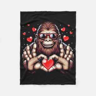 Bigfoot Herz Valentinstag Shirts Jungen Kinder Sas Fleecedecke