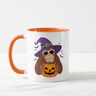 Bigfoot-Hexe mit Kürbis-Halloween Tasse