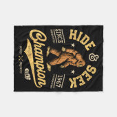 Bigfoot Hide And Seek Chamon Funny Sasquatch Retro Fleecedecke (Vorderseite (Horizontal))