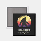 Bigfoot Hide and Seek Champion - Funny Yeti glauv Magnet (Vorderseite/Rückseite)