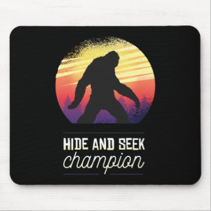 Bigfoot Hide and Seek Champion - Funny Yeti glauv Mousepad