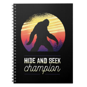 Bigfoot Hide and Seek Champion - Funny Yeti glauv Notizblock