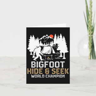 Bigfoot Hide and Seek World Champion Funny Bigfoot Karte