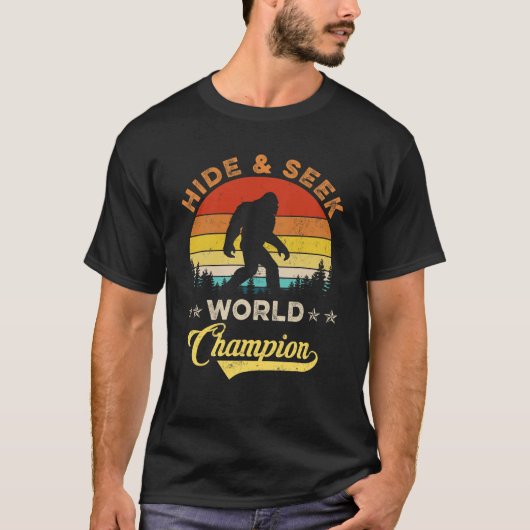 Bigfoot Hide and Seek World Champion Sasquatch Ret T-Shirt (Vorderseite)