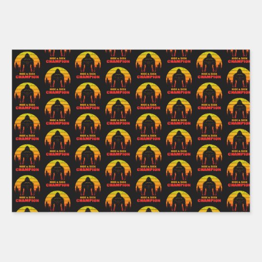 Bigfoot Hide und suchen Champion Funny Geschenkpapier Set (Vorderseite 3)