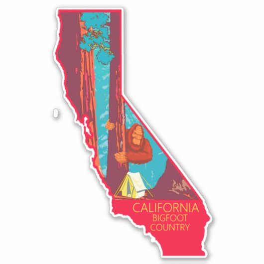 Bigfoot Hiding Sequoia Nationalpark 1938 Aufkleber (Vorderseite)