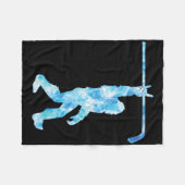 Bigfoot Hockey Funny Sasquatch Rock An Roll Youth  Fleecedecke (Vorderseite (Horizontal))