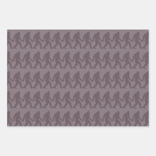 Bigfoot Holding Handstreifen Geschenkpapier Set (Vorderseite 3)