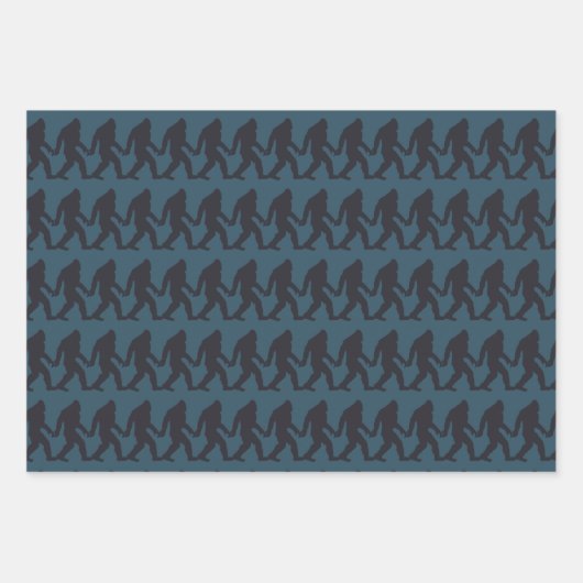 Bigfoot Holding Handstreifen Geschenkpapier Set (Vorderseite)