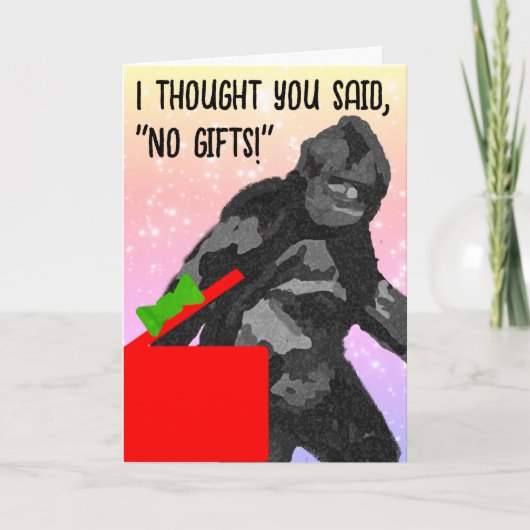 Bigfoot Holiday Card Karte (Vorderseite)