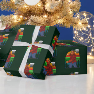 Bigfoot-Holzfäller mit Axt Sasquatch Förster Spaß Geschenkpapier