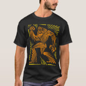 Bigfoot-Holzschnitt-Grafik T-Shirt (Vorderseite)