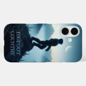 Bigfoot Howling am Mond Case-Mate iPhone Hülle (Rückseite (Horizontal))
