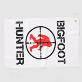 Bigfoot Hunter Funny Bigfoot Lover Golfhandtuch (Horizontal)