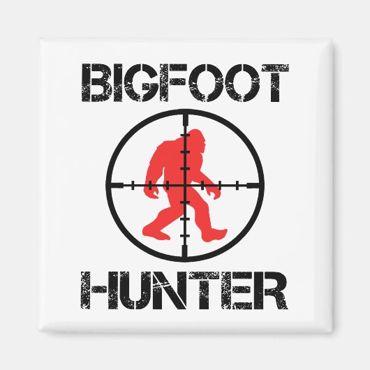 Bigfoot Hunter Funny Bigfoot Lover Magnet (Vorne)