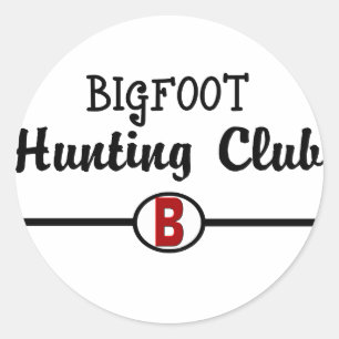 Bigfoot Hunting Club Runder Aufkleber