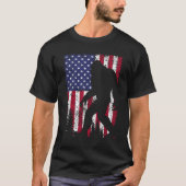 Bigfoot I glaube Sasquatch American USA Flag T-Shirt (Vorderseite)