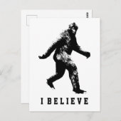 Bigfoot Ich glaube, anpassbare Text Postkarte (Vorne/Hinten)