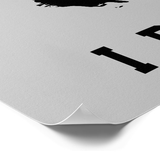 Bigfoot Ich glaube, anpassbarer Text Poster (Ecke)