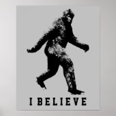 Bigfoot Ich glaube, anpassbarer Text Poster (Vorne)