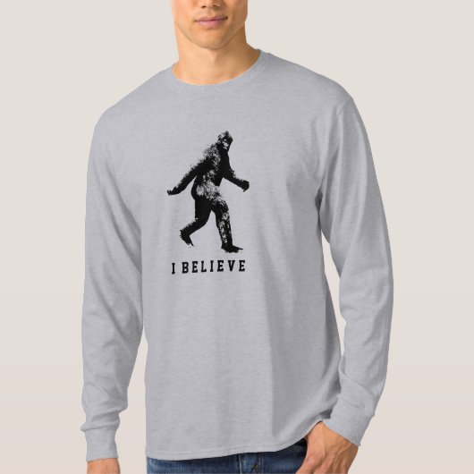 Bigfoot Ich glaube, anpassbarer Text-T - Shirt (Vorderseite)