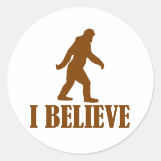 Bigfoot Ich glaube Runder Aufkleber