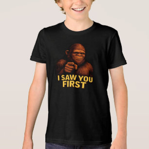 Bigfoot Ich sah dich zuerst Tri-Blend Shirt