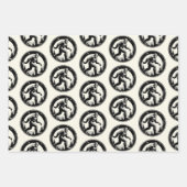 Bigfoot Illustration Folklore Geschenkpapier Set (Vorderseite 3)