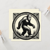 Bigfoot Illustration Folklore Karte (Vorderseite/Rückseite Beispiel)