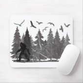 Bigfoot im Fores Sasquatch Yeti Mousepad (Mit Mouse)