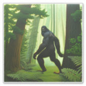 Bigfoot im Wald Aufkleber (Vorderseite)