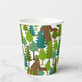 Bigfoot im Wald-Cartoon Pappbecher (Rückseite)