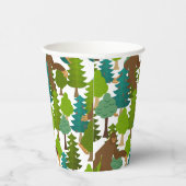 Bigfoot im Wald-Cartoon Pappbecher (Rechts)