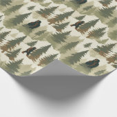 Bigfoot im Wald Geschenkpapier (Ecke)