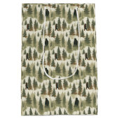 Bigfoot im Wald Mittlere Geschenktüte (Rückseite)