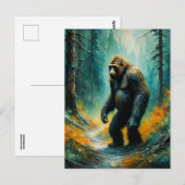 Bigfoot im Wald Postcard Postkarte (Vorne/Hinten)