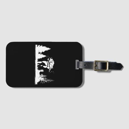 Bigfoot im Wald Sasquatch Yeti Gepäckanhänger (Vorderseite (Horizontal))