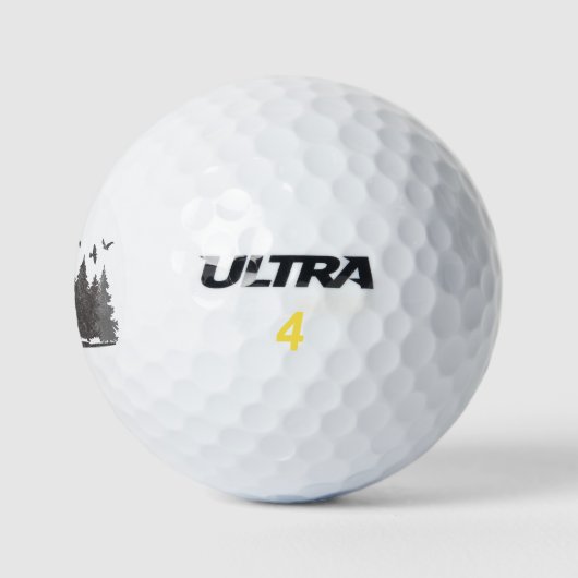 Bigfoot im Wald Sasquatch Yeti Golfball (Logo)