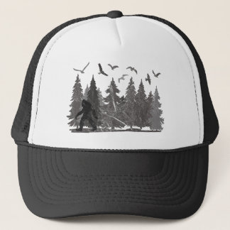 Bigfoot im Wald Sasquatch Yeti Truckerkappe