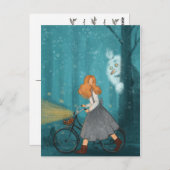 Bigfoot in den Wald. Postkarte (Vorne/Hinten)