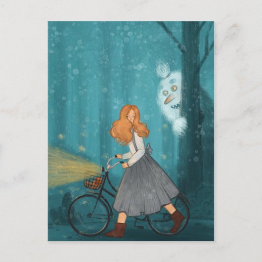 Bigfoot in den Wald. Postkarte (Vorderseite)