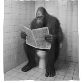 Bigfoot in der Badewanne Funny Dusche Vorhang (Vorderseite)