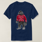 Bigfoot in einem hässlichen Weihnachtskraut, der i T-Shirt (Design vorne)