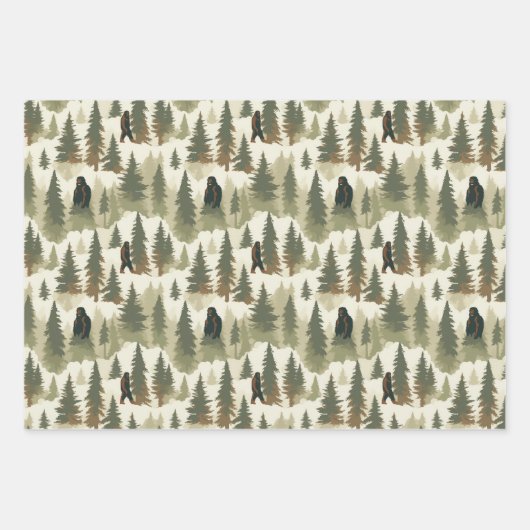 Bigfoot In the Forest Geschenkpapier Set (Vorderseite 3)