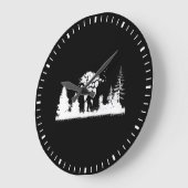 Bigfoot in the Forest Sasquatch Yeti Große Wanduhr (Winkel)