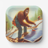 Bigfoot Installation von Solarmodulen Pappteller (Vorderseite)