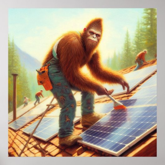 Bigfoot Installation von Solarmodulen Poster (Vorne)