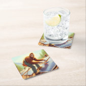 Bigfoot Installation von Solarmodulen Rechteckiger Pappuntersetzer (Vor Ort)