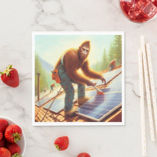 Bigfoot Installation von Solarmodulen Serviette (Beispiel)